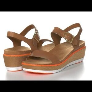 Cole Haan Brown Originalgrand flatform  Leather  Sandals